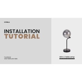 HYMELA Modern Desk Lamp Dimmable Bedside Table Lamp Touch Control Glass Spherical Shade