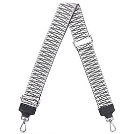 Ever Bloom Adjustable 5 cm shoulder strap, multi-coloured wide bag strap, shoulder strap for men and women, girls, DIY accessories for bag. - Black New Look