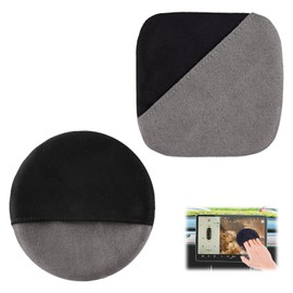 2pcs Car Screen Cleaner Cloth, Microfiber Car Accessories Cleaning Pads, Round & Square, Glasses Lens Display Wipes, Car Interior Cleaning Palm Tool for Auto Car Dashboard Display