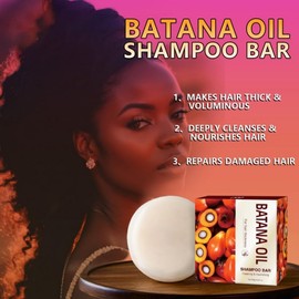 Hotiary Batana Oil Shampoo Bar for Hair Growth，Dr. Sebi Batana Oil Bar from Honduras, Natural Batana Bars for Prevent Hair Loss,Thickening (Red)