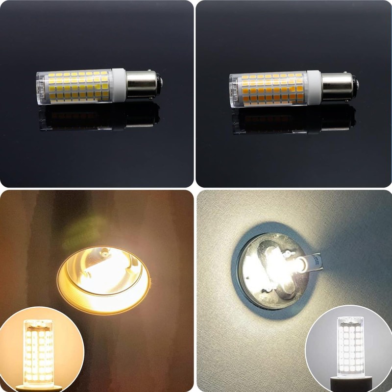 ZSSXOLED BA15D LED Bulb 120 Volt Dimmable 6W Double Contact