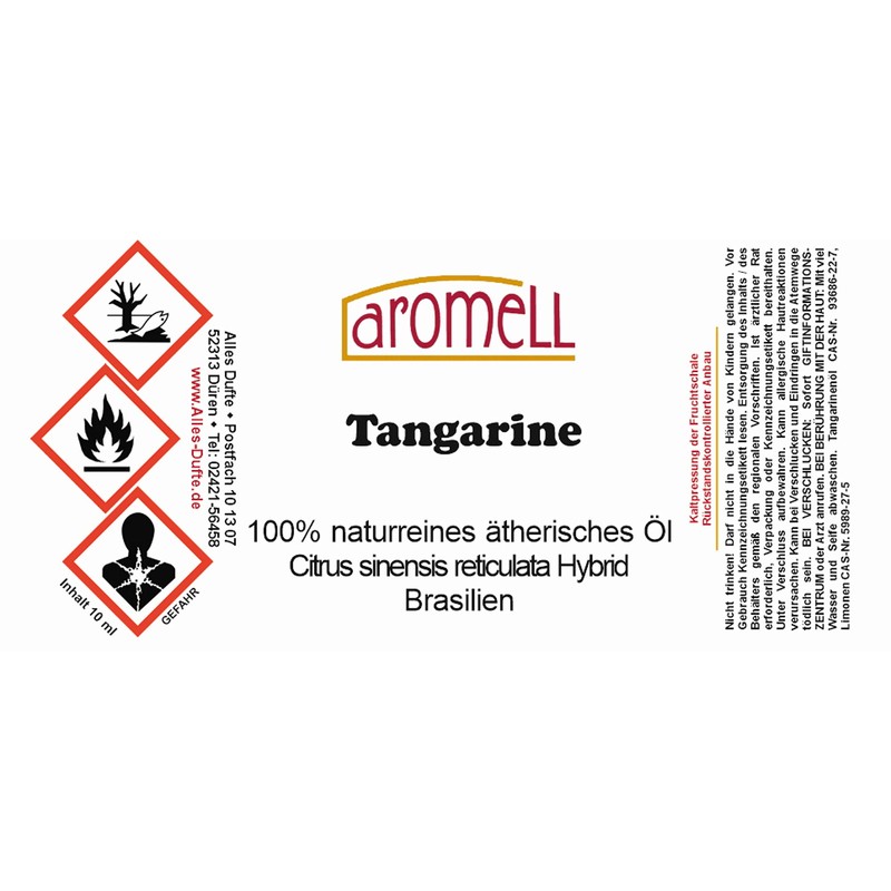 Tangarine - 100% Pure Natural Essential Oil from Brazil 10ml