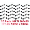 Hilti 20 Pack Hilti 360485 HIT-SC 18x50 Adhesive Composite Sleeve
