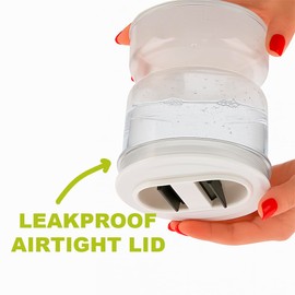 Amaleli Pickle Jar with Strainer Flip Lid – BPA-Free Pickling Jar & Fermentation Container for Olives, Jalapeños, Kimchi – Reusable Pickle Container for Fridge, Airtight No-Mess Storage