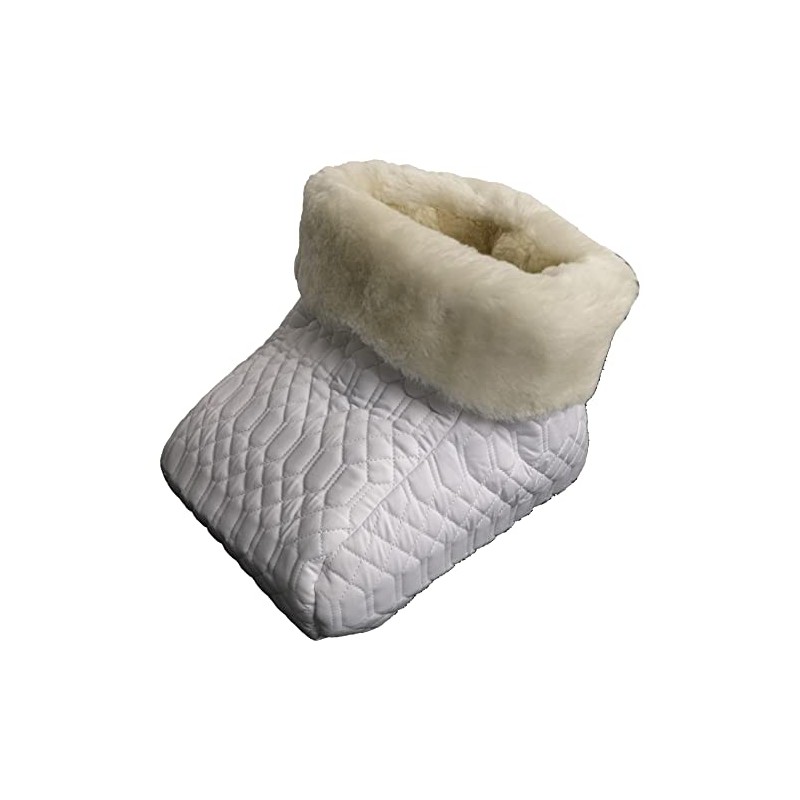 Foot Warmer Foot Muff with Merino Lambskin Colour Combination White/White