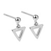 Iszie 925 Sterling Silver Mini Geometric Square Triangle Dangle Drop