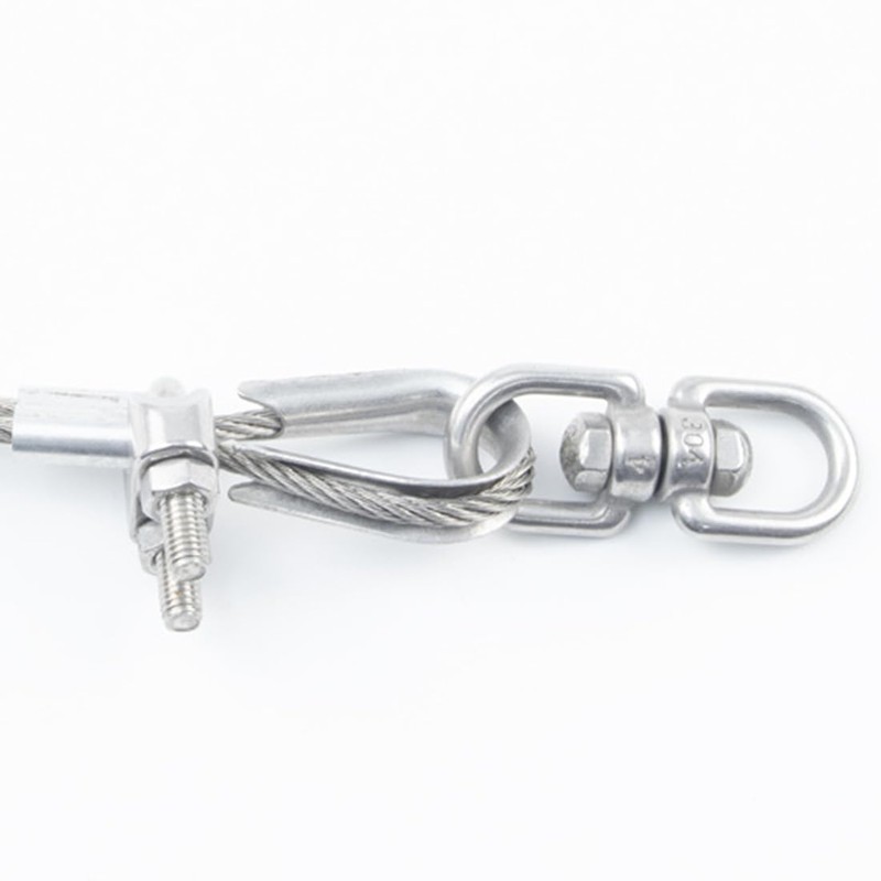 M6 Swivel Keychain Connectors Stainless Steel Swivel Ring, Pack of