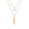 Elli Halskette Damen Feder Boho mit Kristall in 925 Sterling