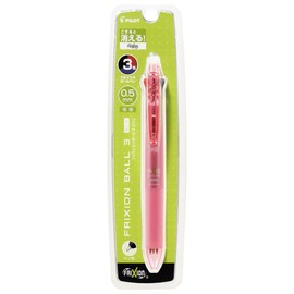 Pilot PILOT Multi Color Erasable Ballpoint Pen, Frixion Ball 3 Slim, 0.5mm, Soft Pink, 1 Piece PLKFBS60EFSP