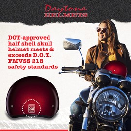 Motorcycle Helmet Half Skull Cap - Lightweight & Stylish DOT Approved Helmets for Adults - Perfect for Men and Women Riders - Comfortable & Secure Fit- Stylish Protection for Everyday Riding