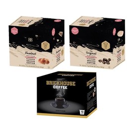 Irish Cream Single Serve Coffee Bundle with Brickhouse and Original irish cream and hazelnut, 48 Single Serve Cups