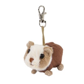 Cuddly Soft Toy Plush Guinea Pig Brown and White Guinea Pig Key Chain 9 cm Bukowski