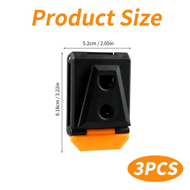 3pcs Tool Belt Clip for Cliptech, Quick-Release Clips Replacement, ABS