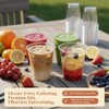 Voatree 110 Pack 16 oz Plastic Cups with Lids and