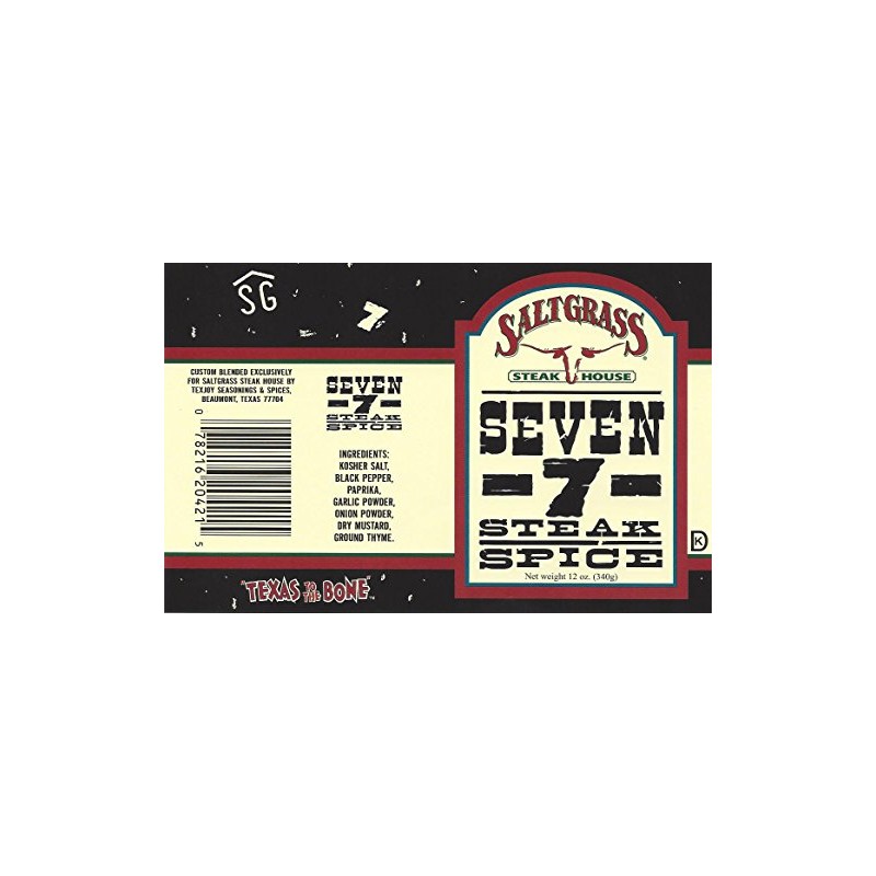 Saltgrass 7 Spice Steak Seasoning 12oz Container (Pack of 6)