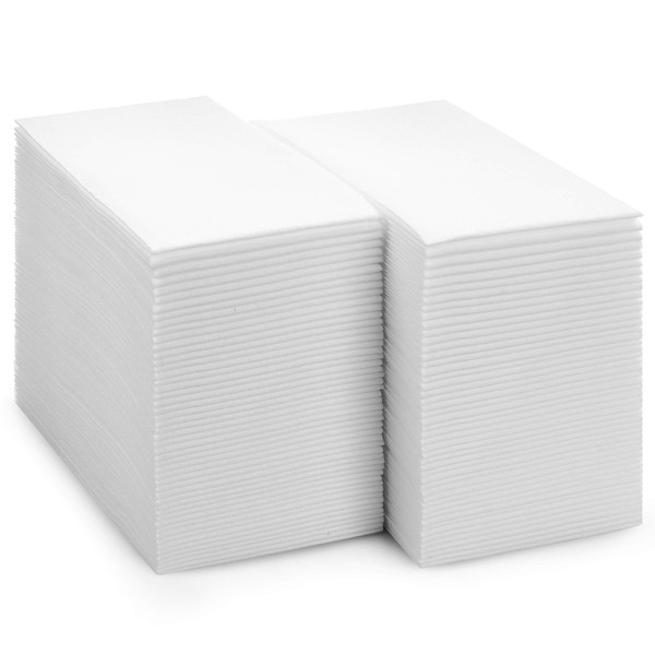 BloominGoods 100-Pack BloominGoods Disposable Bathroom Napkins | Linen-Feel Guest Towels