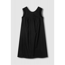 JAJU [JAJU/자주] Girl's Eyelet Sleeveless Pajama Dress_Black