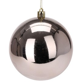 Weihnachtskugeln aus Kunststoff - wetterfest frostsicher - Christbaumkugeln für Innen und Außen - Weihnachtsbaumkugeln Kunststoff (Amber, 8 x (12 cm))