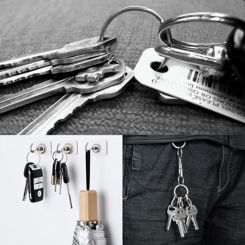 ASIRYVA 12 Pcs Key Ring Hoop, Key Rings Keyring Ringsfor