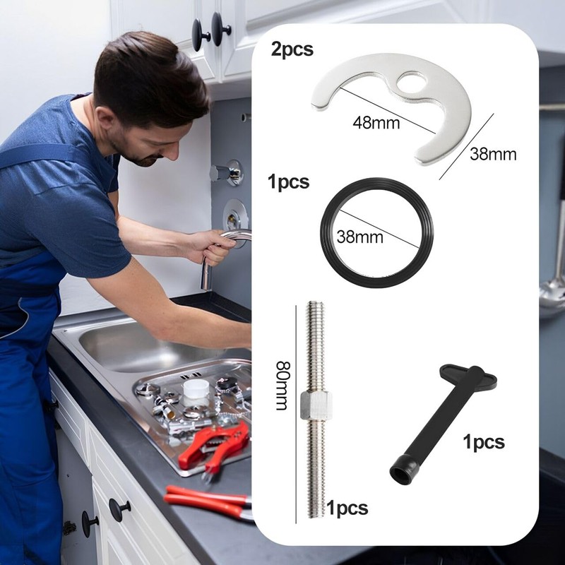 Mounting Set for Sink, Monobloc Mixer Tap, Washbasin Fitting, Fixing
