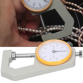 Portable Flat Head Thickness Gauge, Flat Head Thickness Tester Dial, Steel Material Thickness Tester Between 0‑10mm or 0‑20mm for Leather Cloth Measuring Accuracy (0-20mm