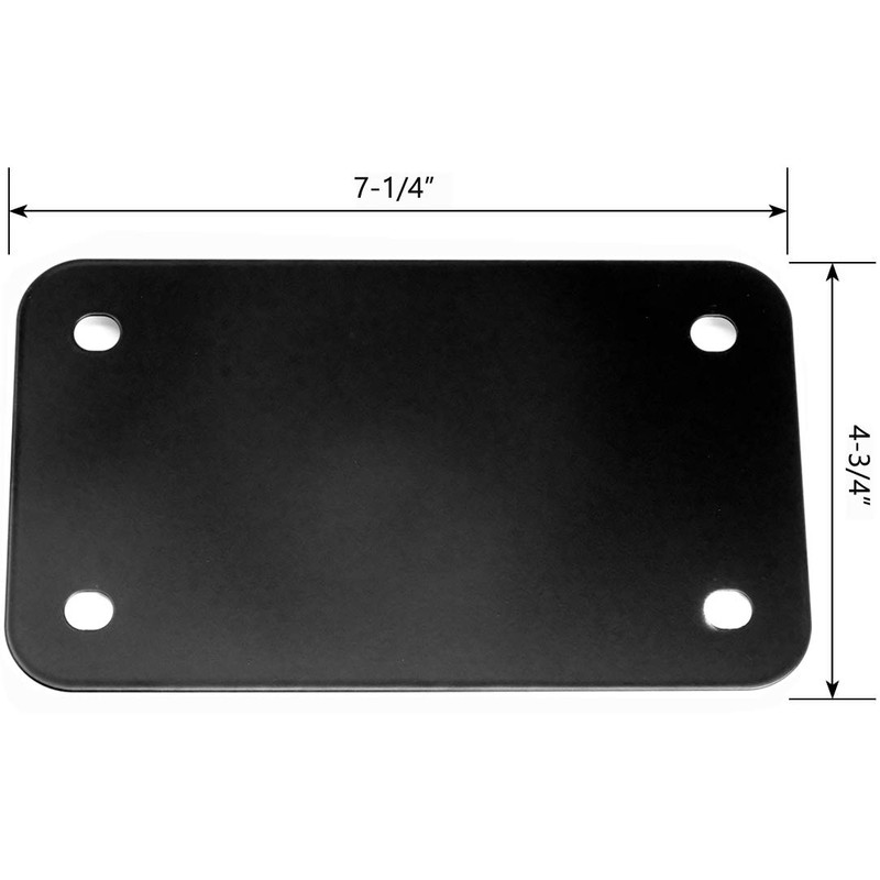 LFPartS - Placa de matrícula de acero inoxidable para motocicleta,
