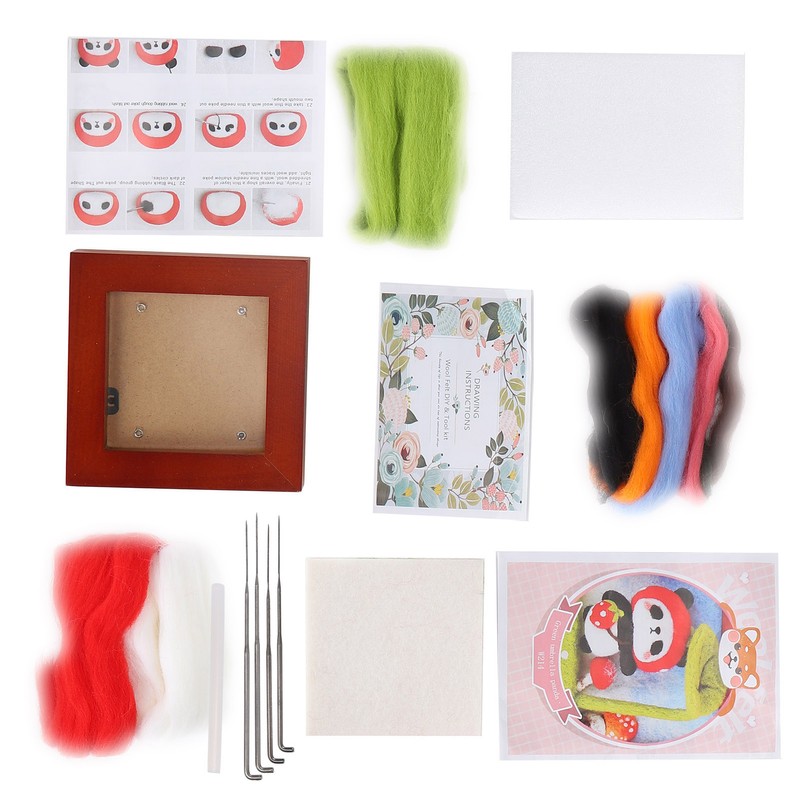 Needle Felting Kit Photo Frame Wool Felting Supplies Animal Plush