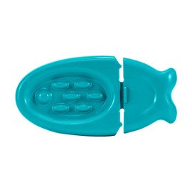 derYEP Dog Training Toy for Crate Training Peanut Butter Slow Feeder Treat Dispenser Training aid to Reduce Anxiety (Deep Fish)