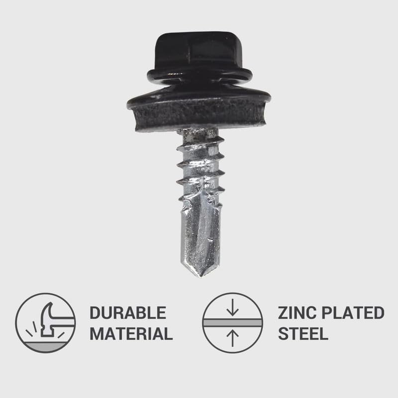 (Pack of 150) Metal Roofing Screws 3/16" x 3/4" (4.8