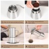 wedrink Espresso Maker with Ergonomic Handle, 6 Cups Mocha Pot