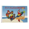 Flagtex It's 5 o'clock Somewhere Two Parrots (B) Flag