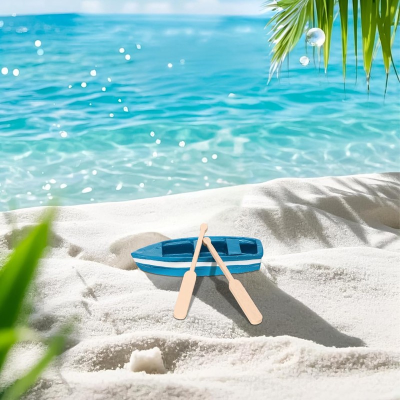 FAVOMOTO 24 Pairs Mini Wooden Paddle, Miniature Beach Boat Paddle