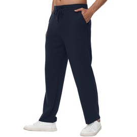 WiWi Sweatpants for Men's Workout Gym Pants Lightweight Track Pant with Pockets Drawstring S-XXL,Dark Navy,XX-Large