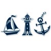 GT Graphics Nautical Set Sailboat Anchor Lighthouse - Vinyl Sticker