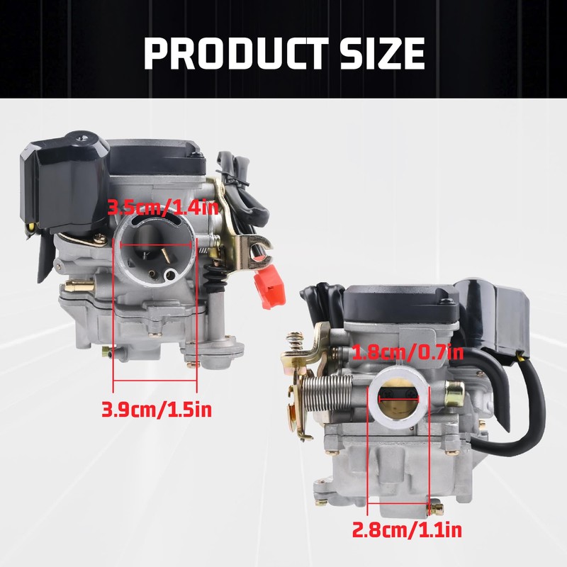 49cc Scooter Carburetor GY6 Four Stroke with Jet Upgrades