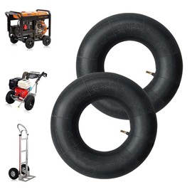 Udbrud Wheelbarrow Wheel Tube, 2 Pieces 4.10/3.50-4 Wheelbarrow Tyre Tube, Straight Valve Stem for Wheelbarrows, Tractors, Mowers, Carts