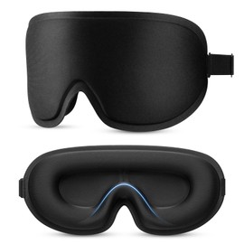 DUGRAFT Blackout Sleep Eye Masks for Men and Women, Zero Eye Pressure Sleeping Eye Mask with Adjustable Elastic Strap,3D Ultra Soft&Comfortable Sleep Mask for Sleep/Travel