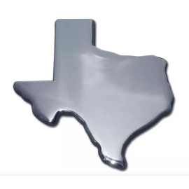 state of texas chrome auto emblem decal usa made