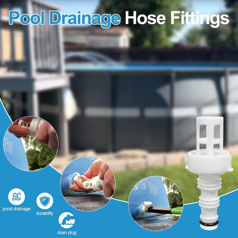 10201 Pool Drain Adapter And Pool Hose Plug - Compatible