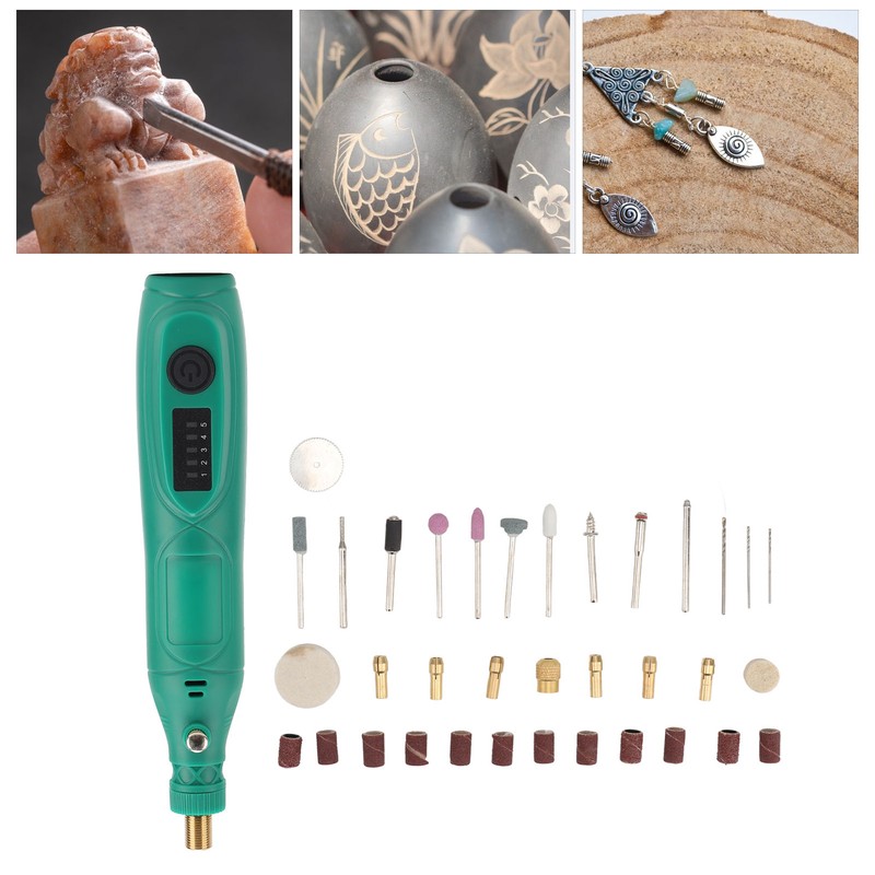 3.7V Cordless Rotary Tool Kit Variable Speed Mini Electric Grinder