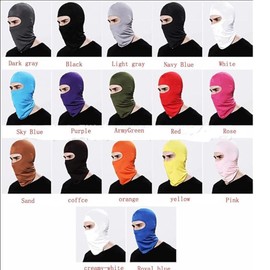 Generic 3PCS Thermal Full Face Masks Running for Adult Weather Gear Cycling, Light Gray(two Hole)