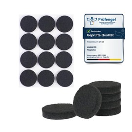 VABNEER VABNEER 36 Stcke Filzgleiter Selbstklebend Rund, 35mm Schwarz Filz Pads Sthle mit 5mm Dick, M?belgleiter Bodengleiter Schutz Ihrer M?bel B?den