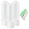 3Pcs Refrigerator Herb Keeper Containers,Herb Saver Jars with Herb Stripper