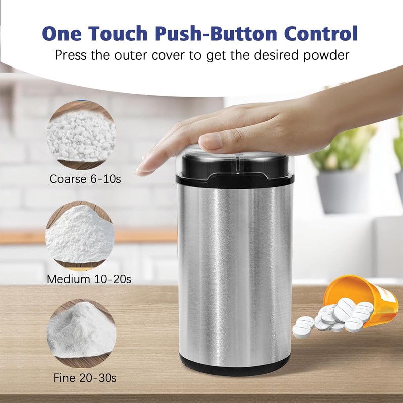 Electric Pill Crusher Grinder - Grind and Pulverize Small and