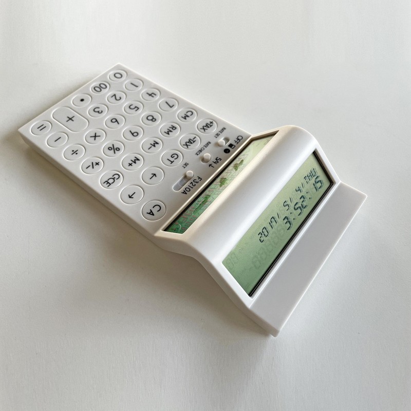 Seiwa Material LOOPER LPC-WH Calculator, Stylish Design & Convenient, Double-Sided