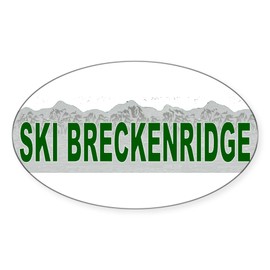 CafePress Ski Breckenridge Oval Sticker Oval Car Bumper Sticker