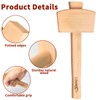 12" Wooden Mallet Manual Ice Hammer Mallet Beech Solid Carpenter