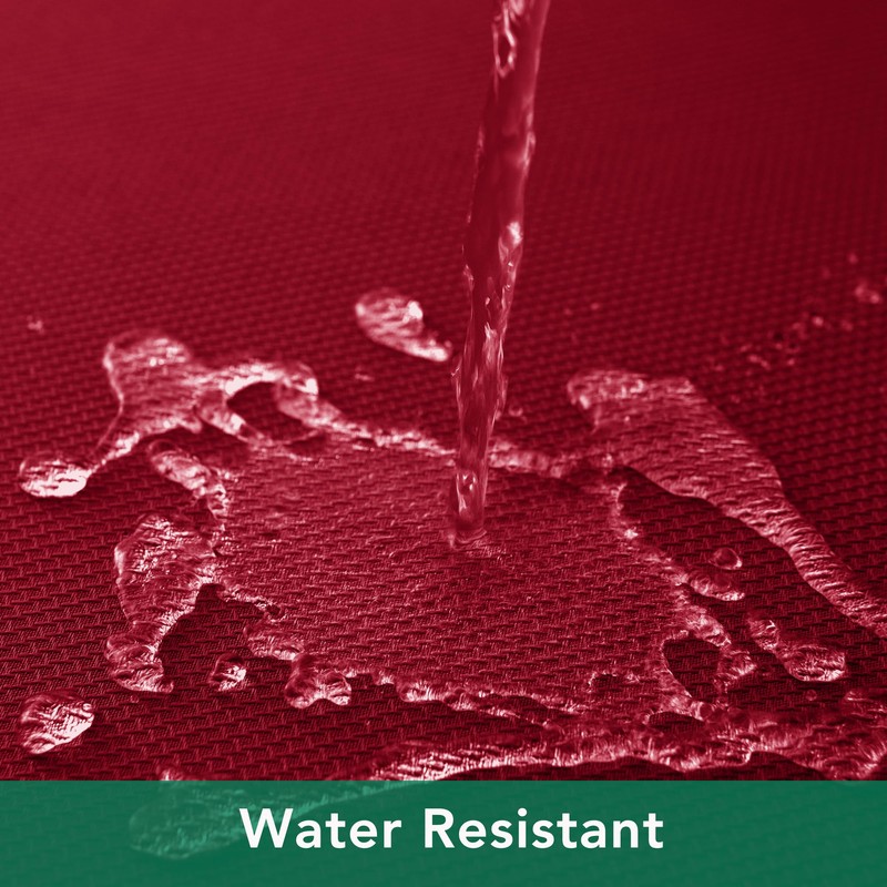 Biscaynebay Textured Fabric Christmas Rectangle Table Cloth 52x70 Inches, Red