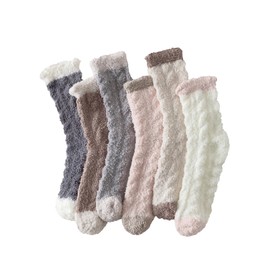 Yekblossom Fuzzy Socks For Women Warm & Cozy Gifts Winter fluffy Socks Womens Cozy Home Soft Sleeping Slipper Sock