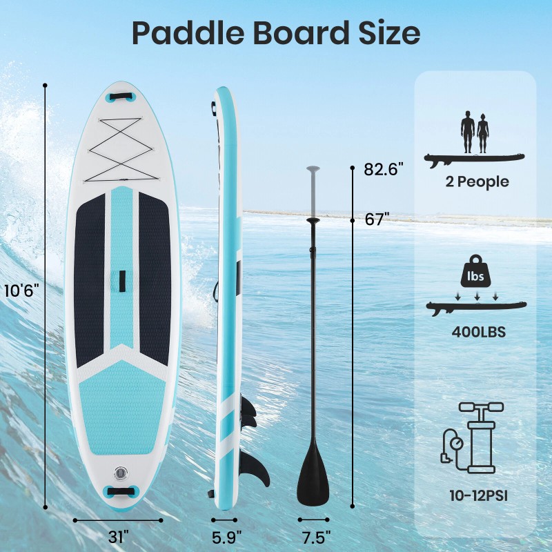 JHK Inflatable Paddle Board,Ultra-Li - Blue